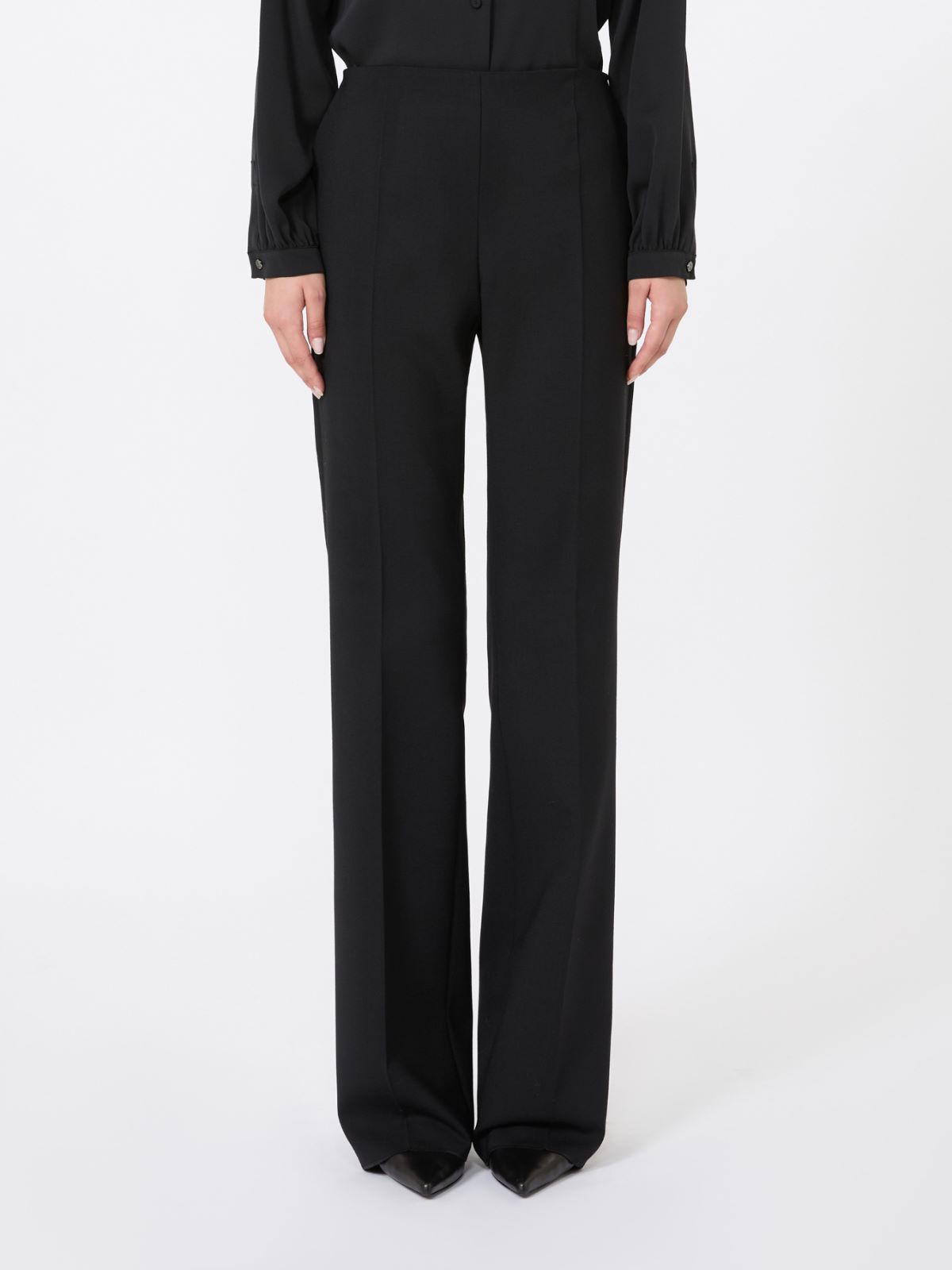 Slim-fit wool cloth trousers - NOIR - Max Mara - 2