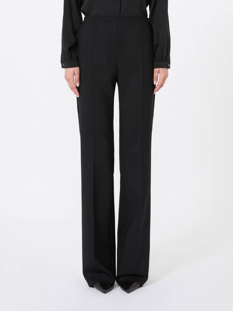 Slim-fit wool cloth trousers - NOIR - Max Mara - 2