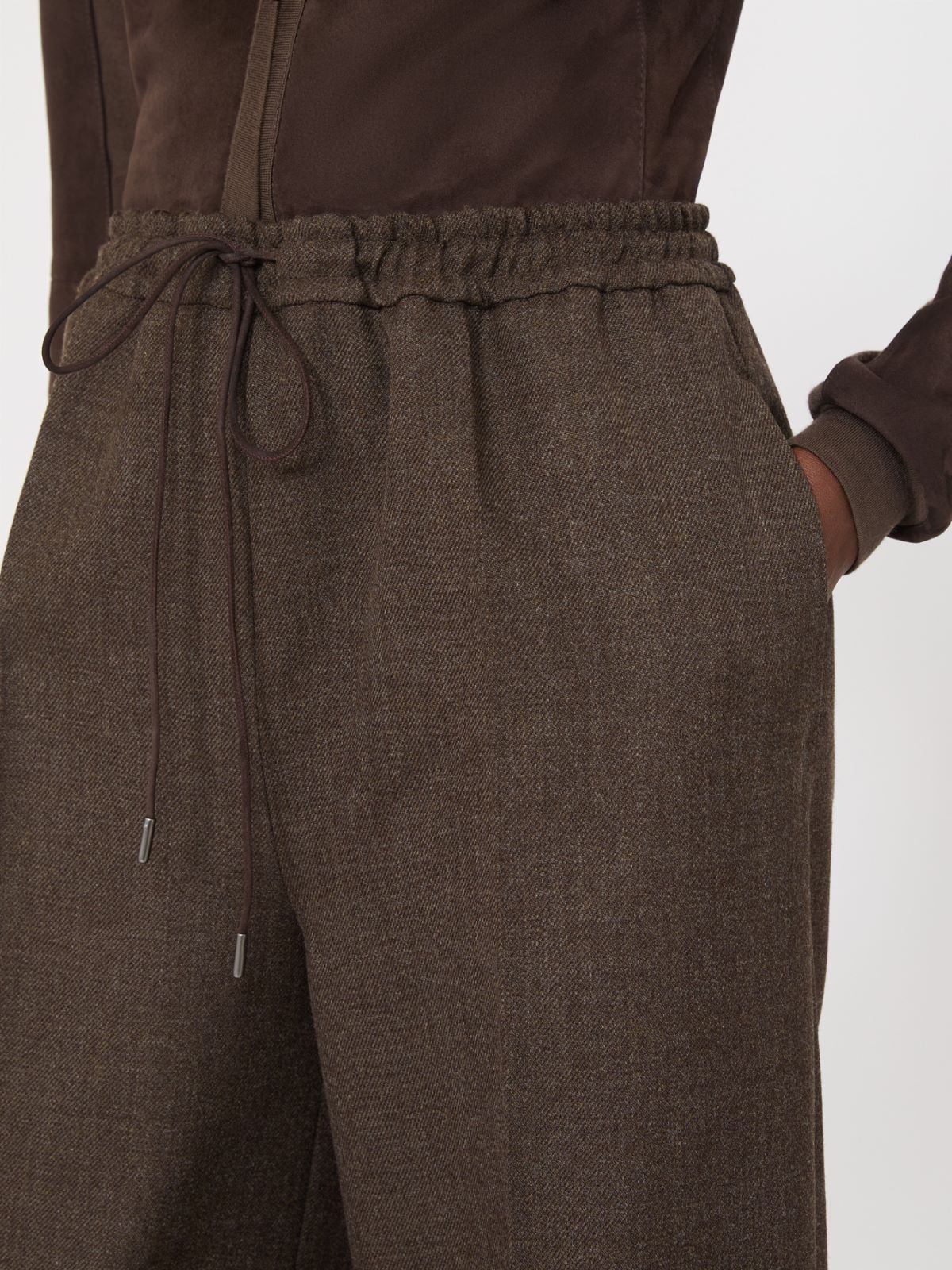 Batavia wool trousers - MUD - Max Mara - 4
