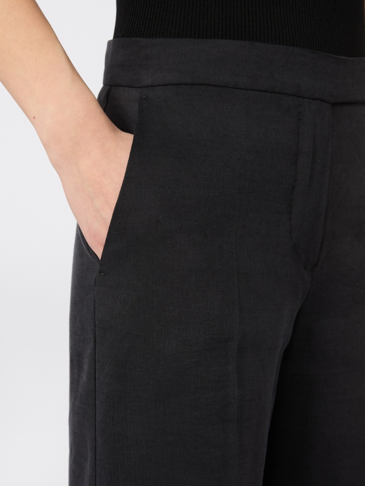 브론조 린넨 트라우저 - BLACK - Max Mara - 4