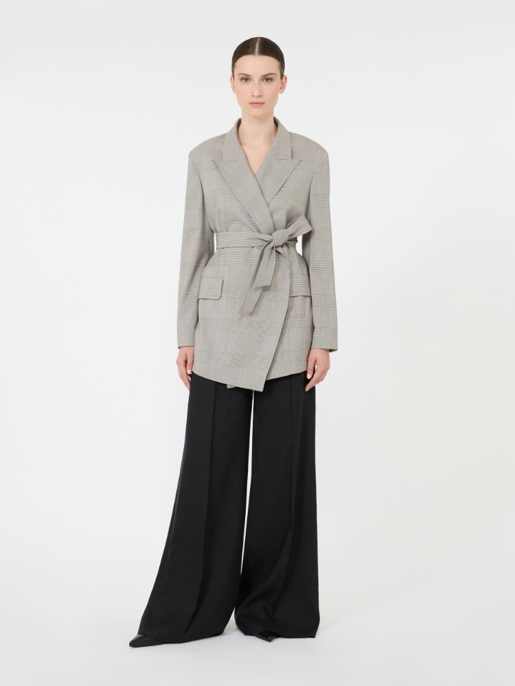 브론조 린넨 트라우저 - BLACK - Max Mara