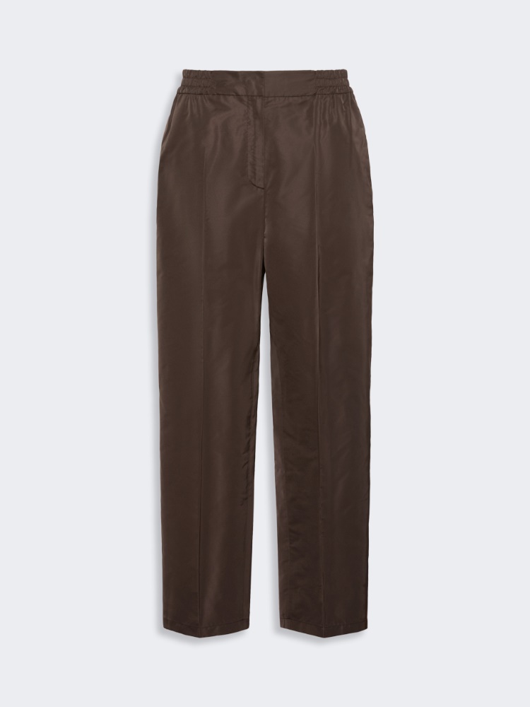 Silk-blend radzimir trousers - DARK BROWN - Max Mara - 5