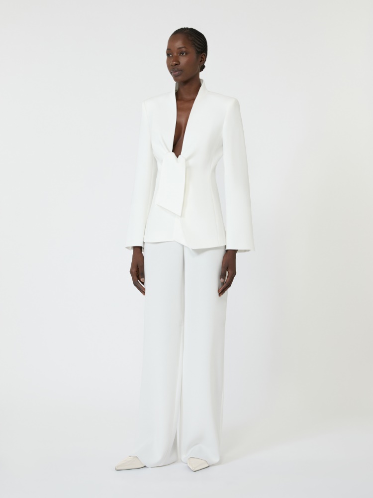 Cady wide-leg trousers - WHITE