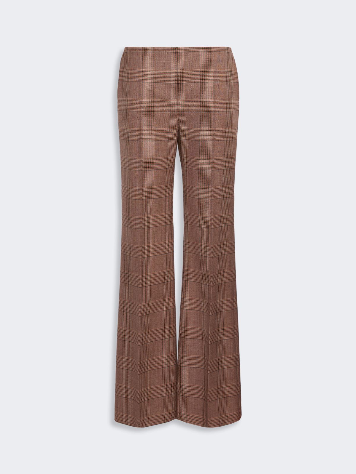 Slim patterned wool grisaille trousers - CAMEL - Max Mara - 4