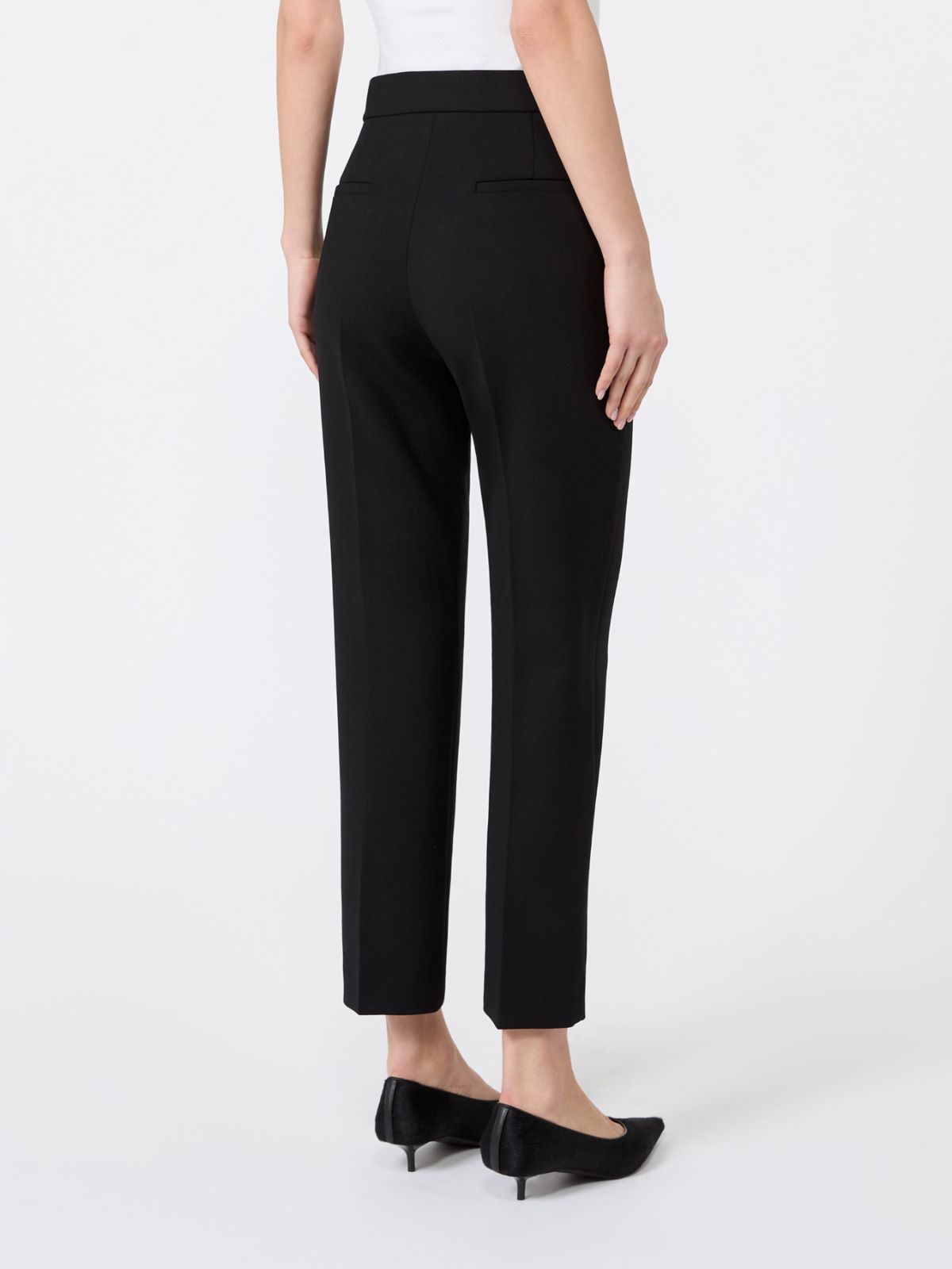 Slim double woollen cloth trousers - SCHWARZ - Max Mara - 3