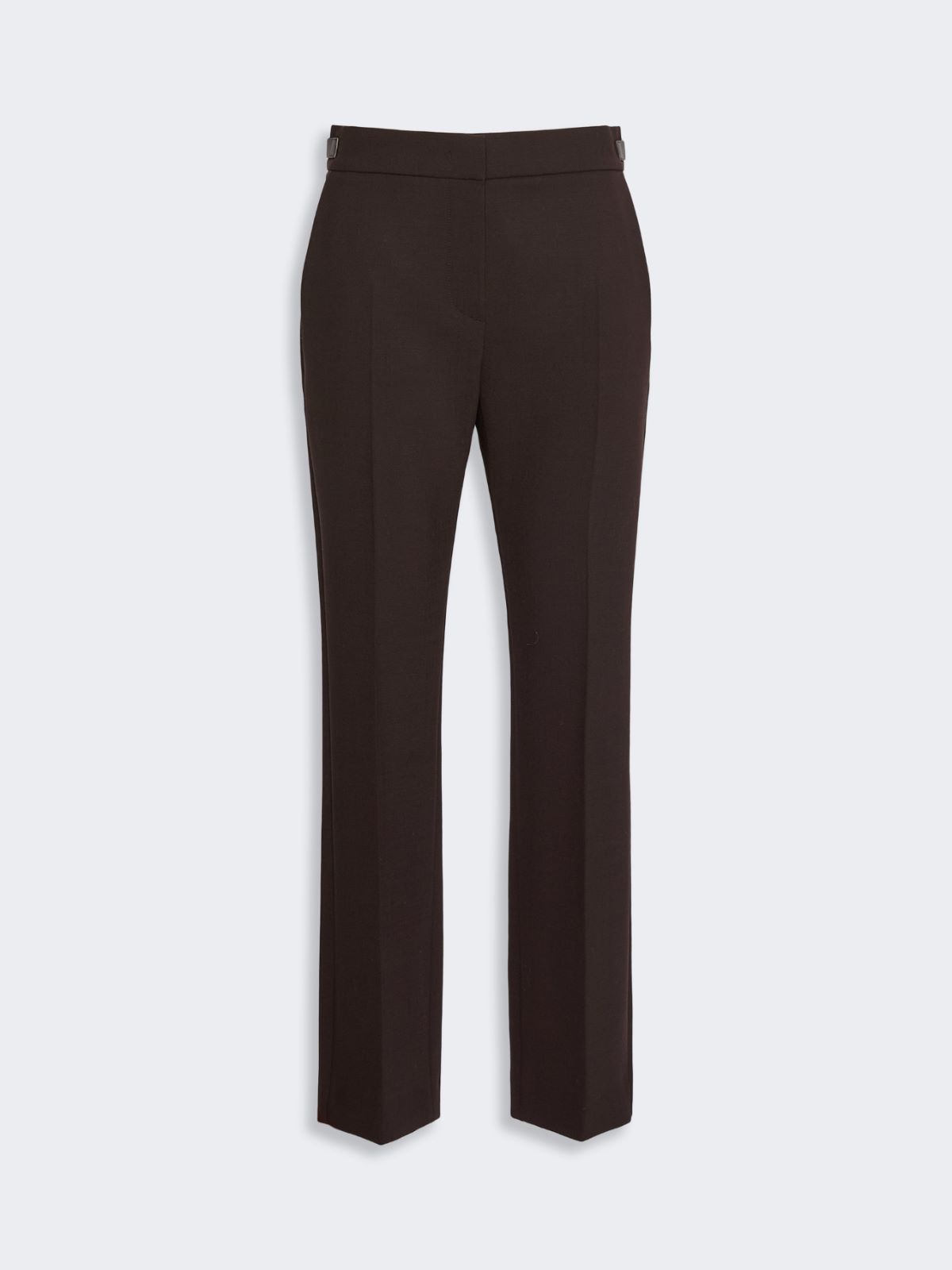 Slim double woollen cloth trousers - DARK BROWN - Max Mara - 5