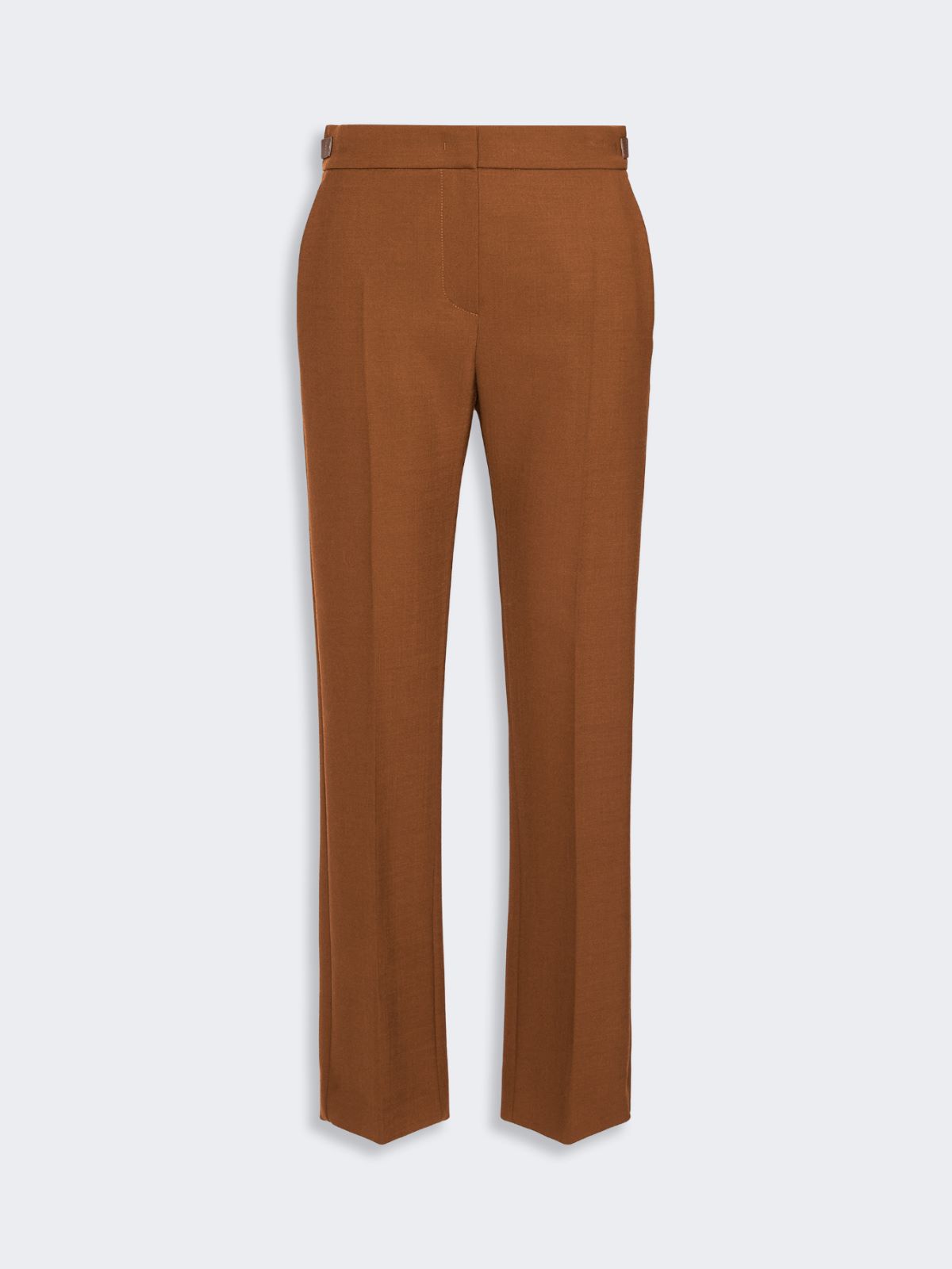Slim double woollen cloth trousers - TOBACCO - Max Mara - 5