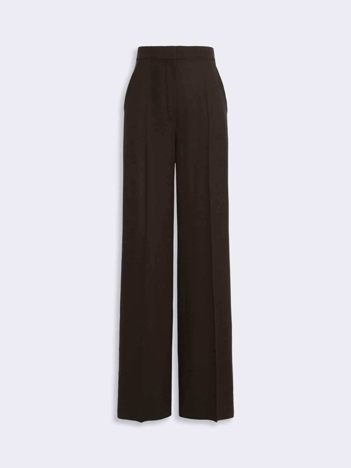 High-waisted wool trousers - DARK BROWN - Max Mara - 5