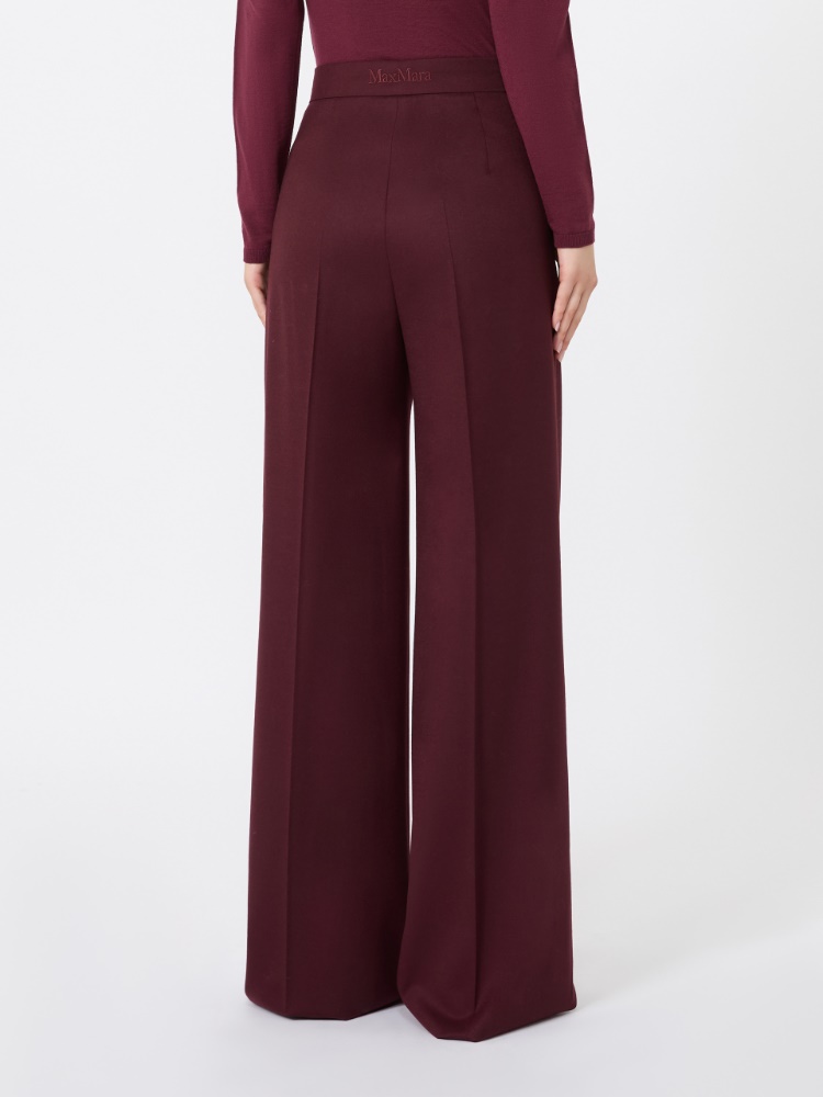 High-waisted wool trousers - WINE-COLOURED - Max Mara - 3