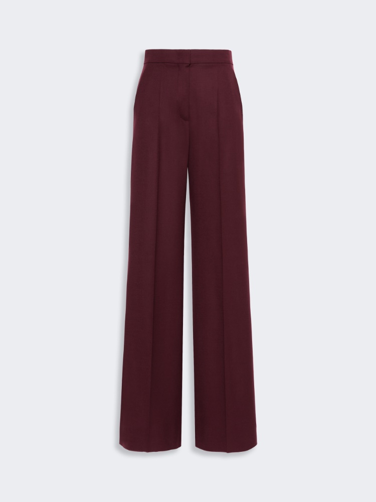 High-waisted wool trousers - WINE-COLOURED - Max Mara - 5