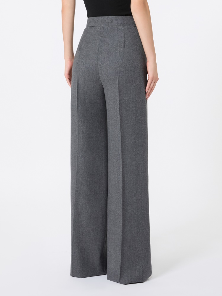 High-waisted wool trousers - MEDIUM GREY - Max Mara - 3