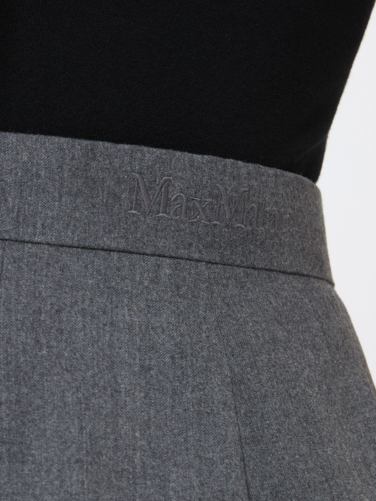 High-waisted wool trousers - MEDIUM GREY - Max Mara - 4