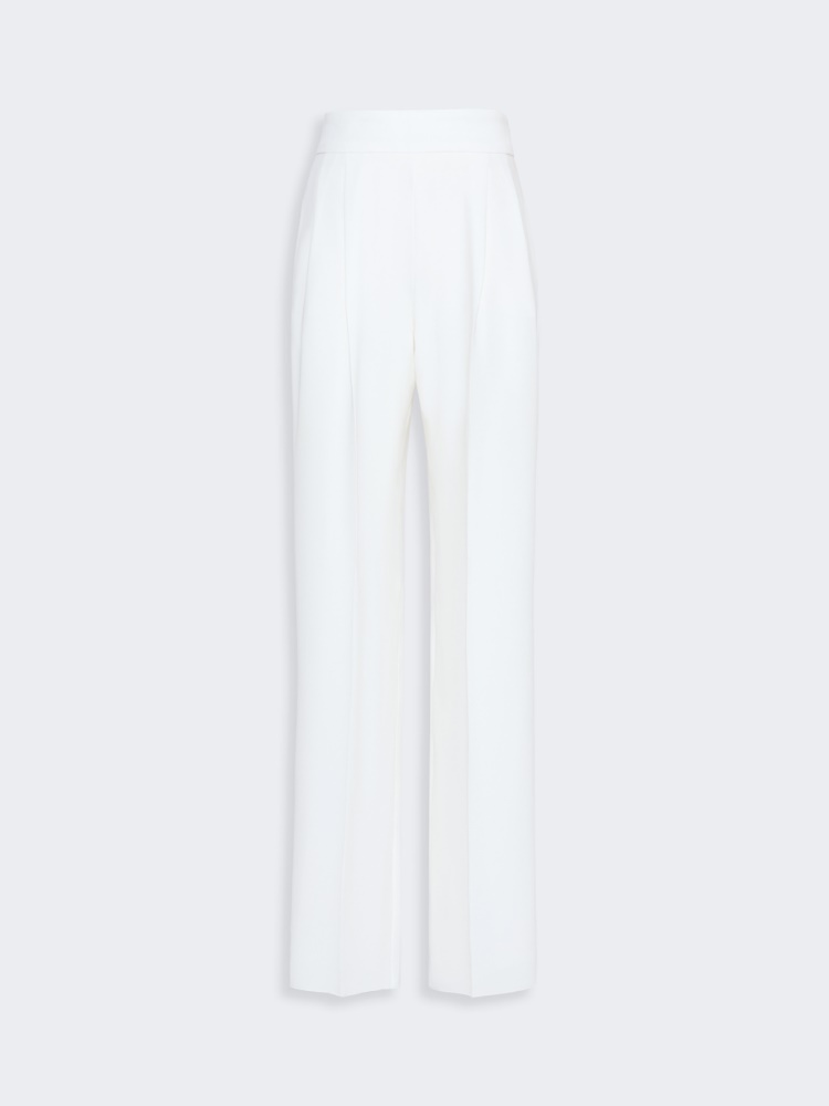 Slim-fit compact cady trousers - WHITE - 5