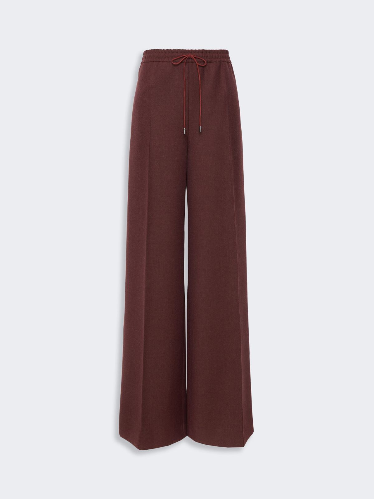 Denim-effect wool wide-leg trousers - RUST - Max Mara - 5