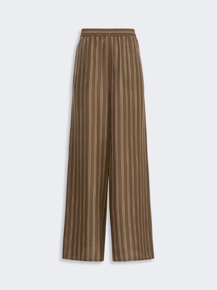 Pantalone morbido in seta stampata