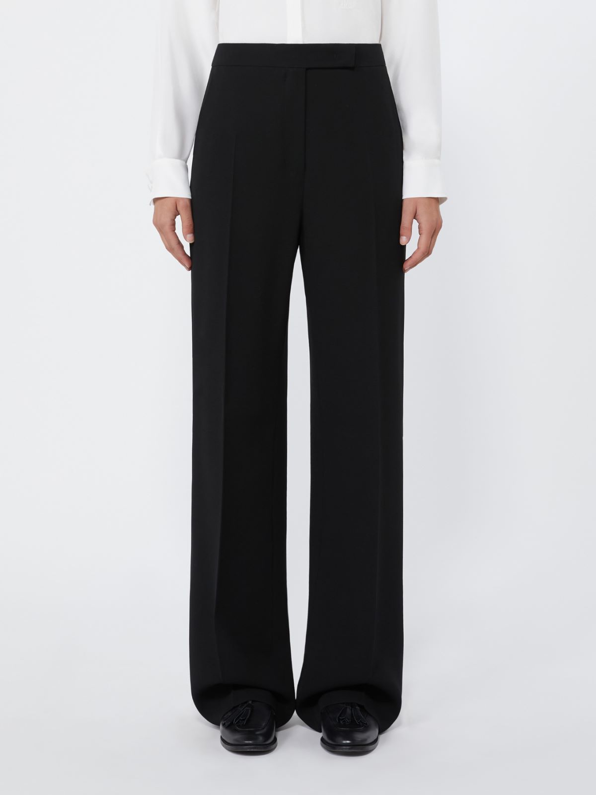 Wool cady trousers - BLACK - Max Mara - 2