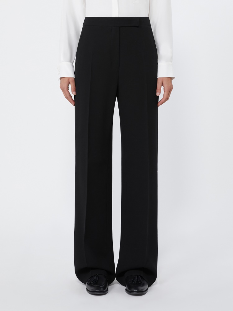 Wool cady trousers - BLACK - Max Mara - 2