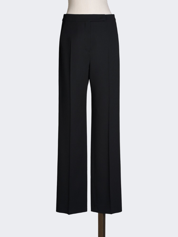 Wool cady trousers - BLACK