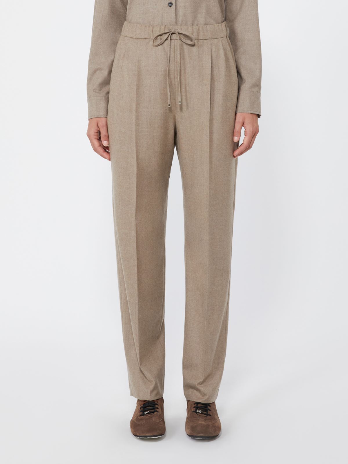 Cashmere foule trousers - TURTLEDOVE - Max Mara - 2