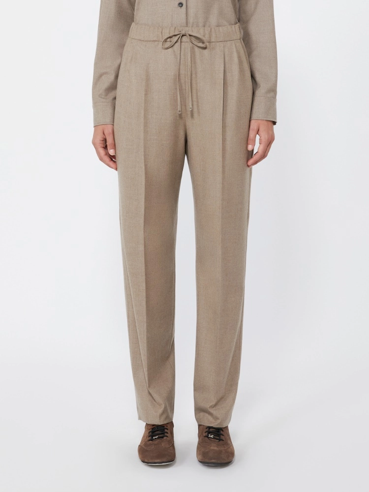 Cashmere foule trousers - TURTLEDOVE - Max Mara - 2