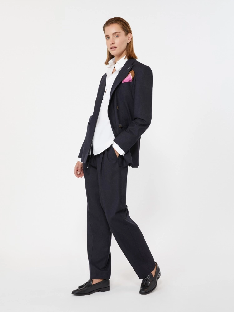 Cashmere foule trousers - ULTRAMARINE - Max Mara