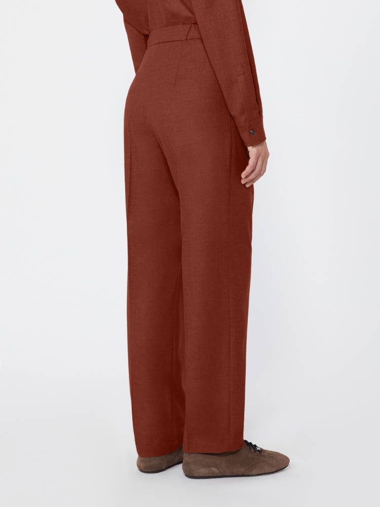 Cashmere foule trousers - BRICK RED - Max Mara - 3
