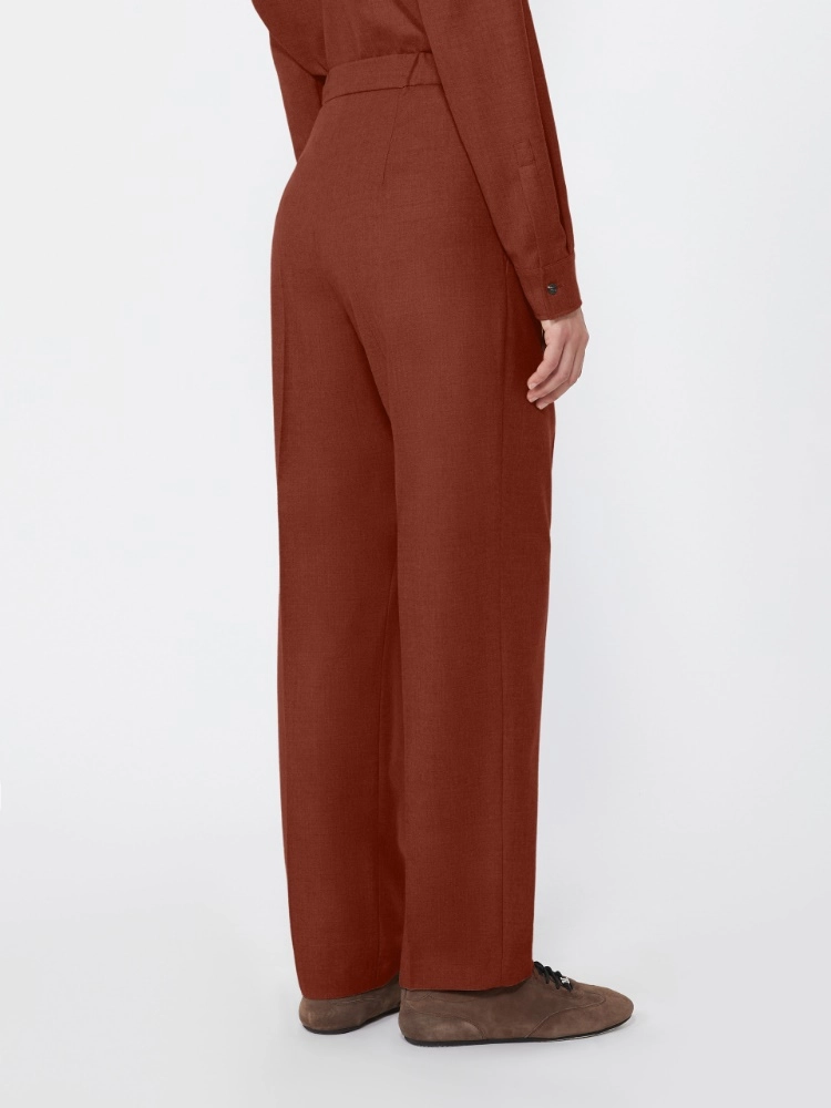 Cashmere foule trousers - BRICK RED - Max Mara - 3