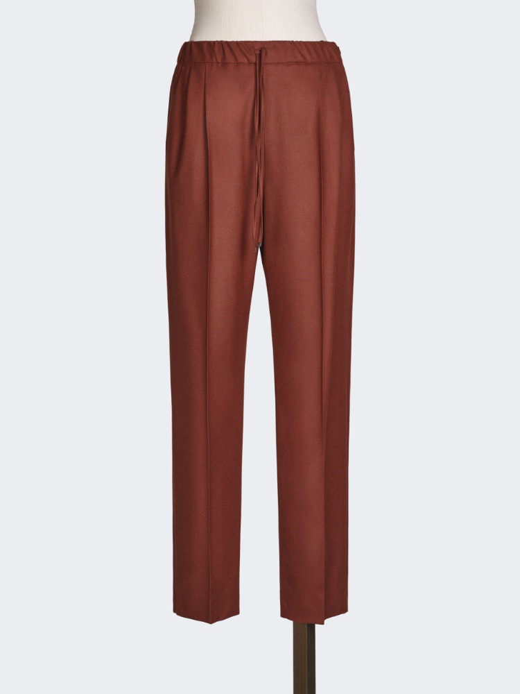Cashmere foule trousers - BRICK RED - Max Mara - 4