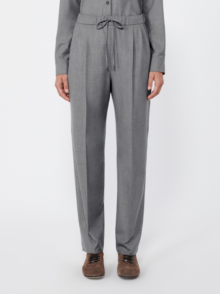 Cashmere foule trousers - MEDIUM GREY - Max Mara - 2
