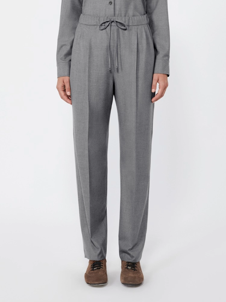 Hose aus Kaschmir-Foulé - MITTELGRAU - Max Mara - 2