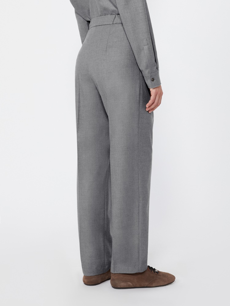 Cashmere foule trousers - MEDIUM GREY - Max Mara - 3