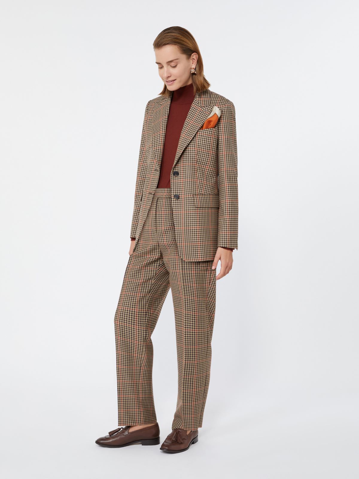 Wool twill trousers - CAMEL - Max Mara