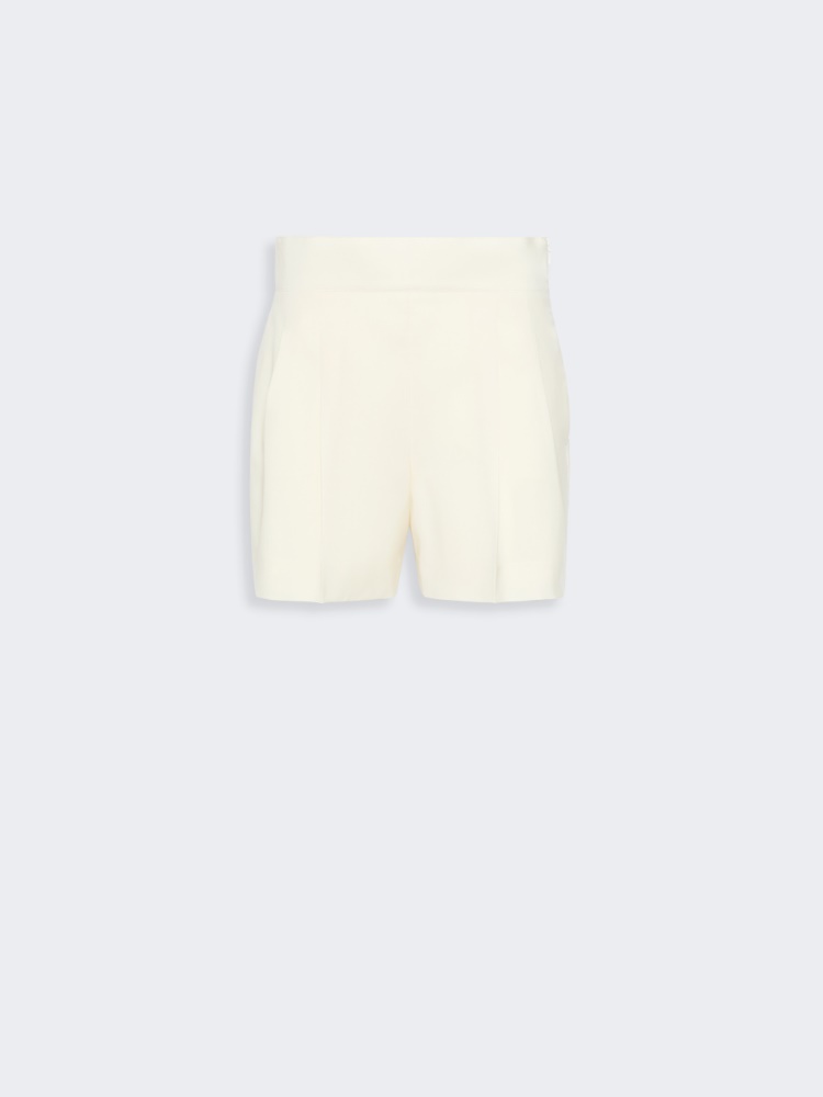 Lightweight woollen cloth shorts - IVORY