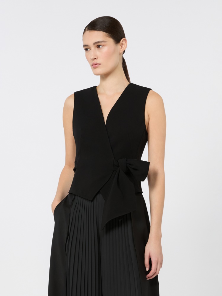 Compact cady cropped gilet - BLACK - 2