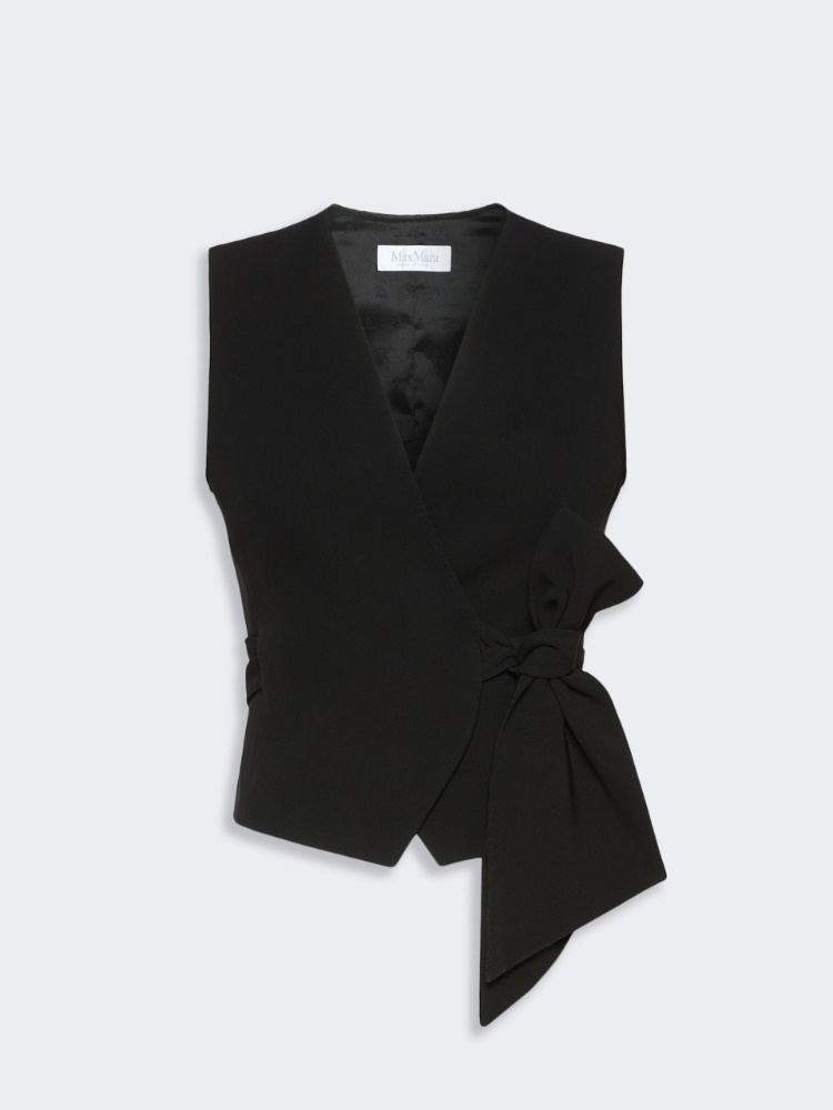 Compact cady cropped gilet - BLACK