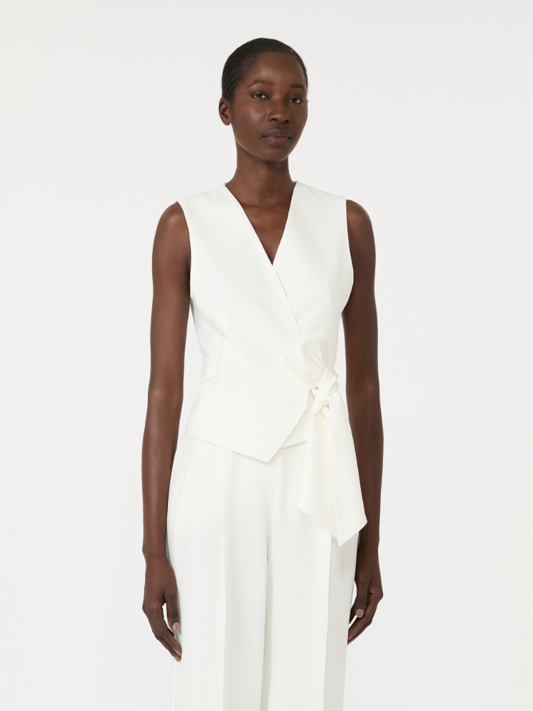 Compact cady cropped gilet - WHITE - 2