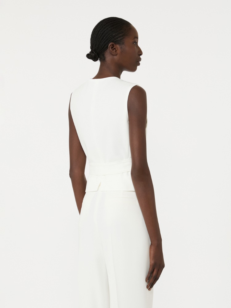 Compact cady cropped gilet - WHITE - 3