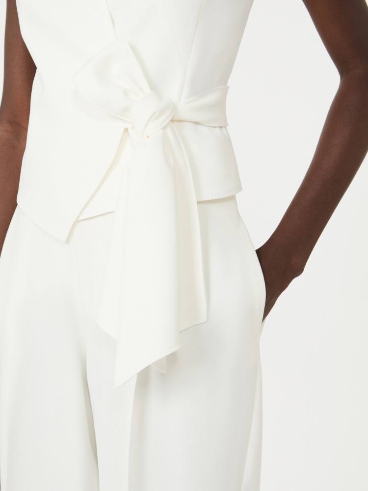 Compact cady cropped gilet - WHITE - 4