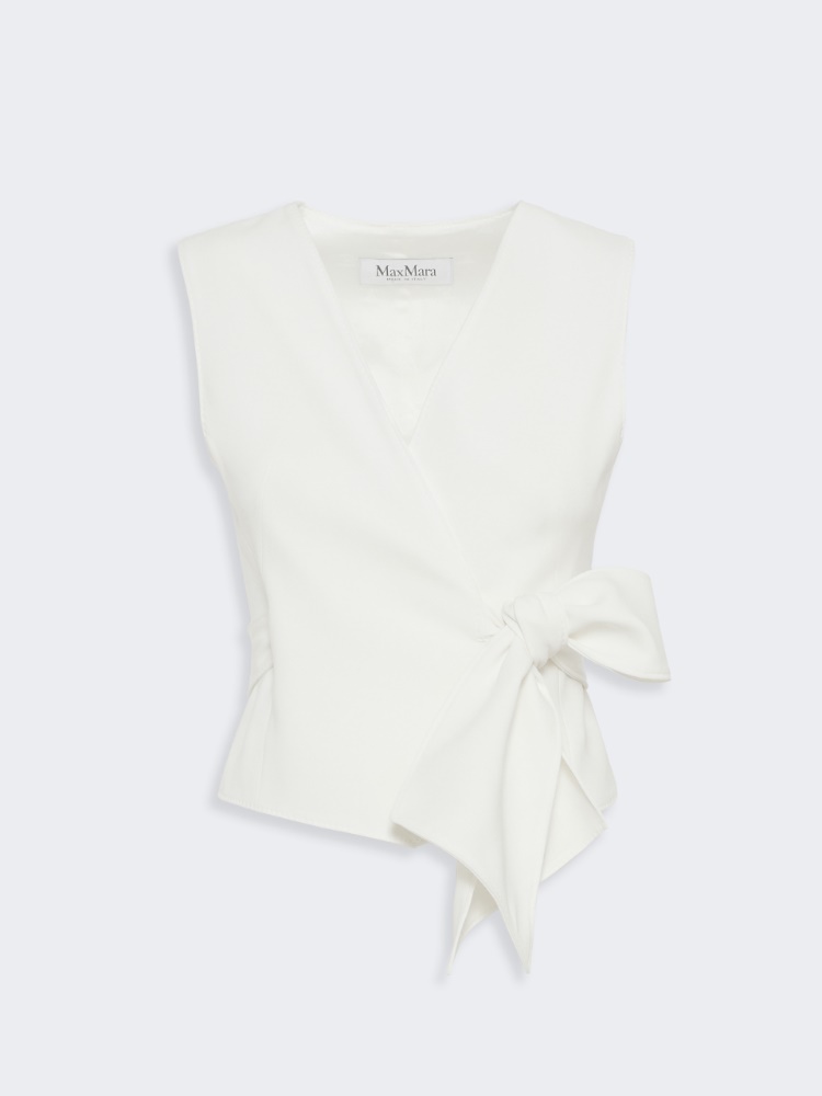 Gilet court en cady compact - BLANC