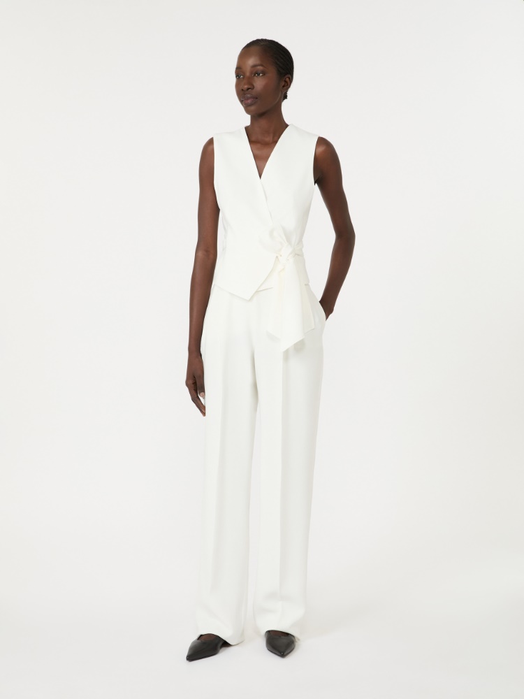 Compact cady cropped gilet - WHITE - 1