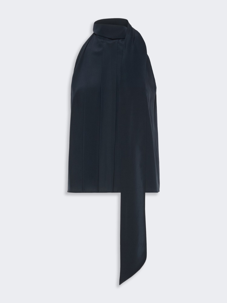 Sleeveless crepe de chine top