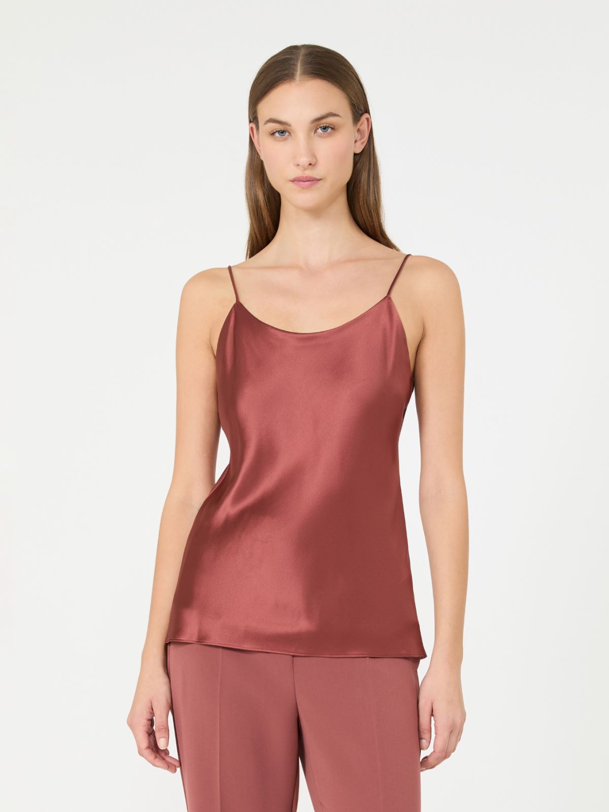 Silk satin top - ANTIQUE ROSE - Max Mara - 2