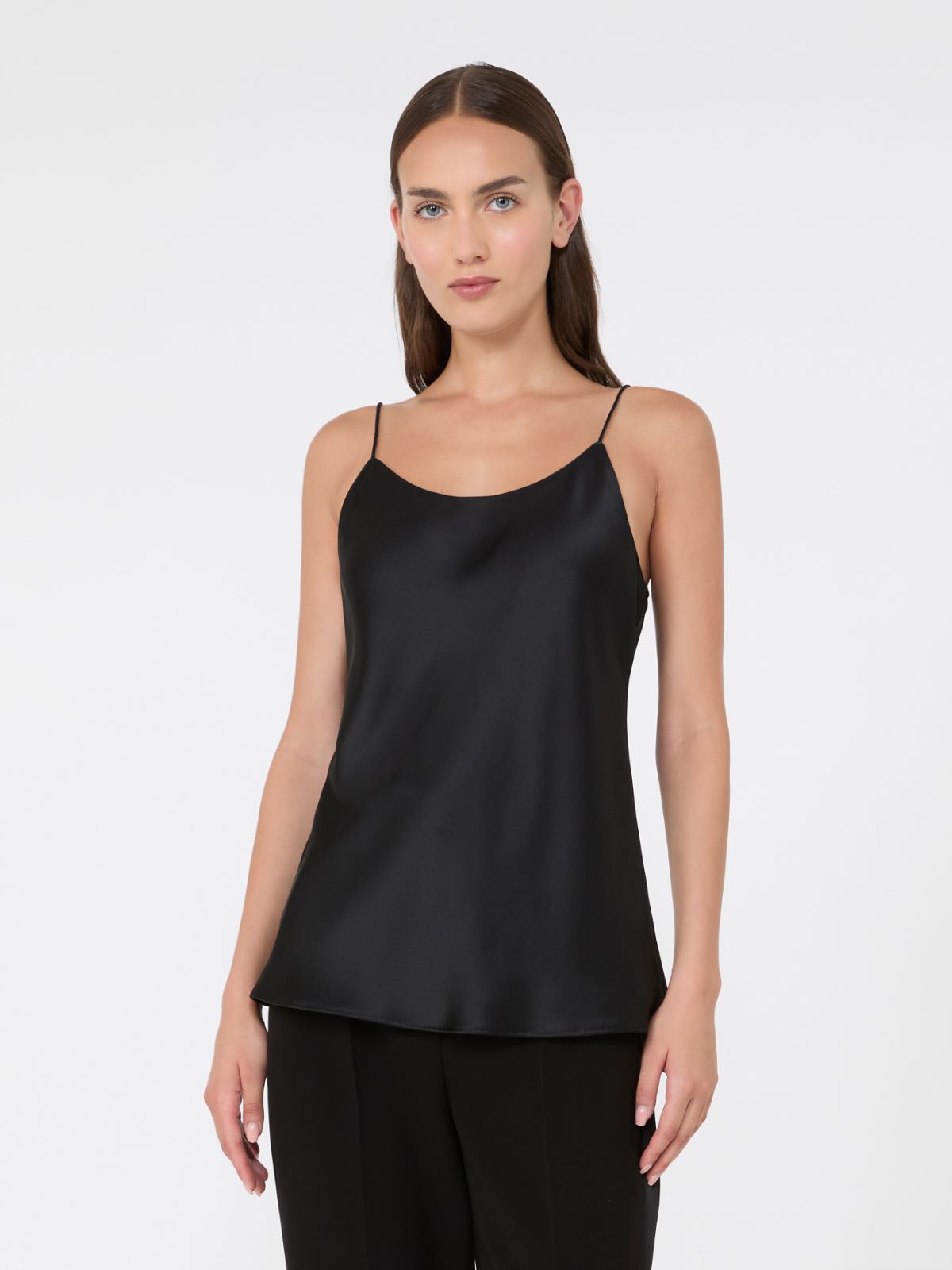 Silk satin top - BLACK - Max Mara - 2