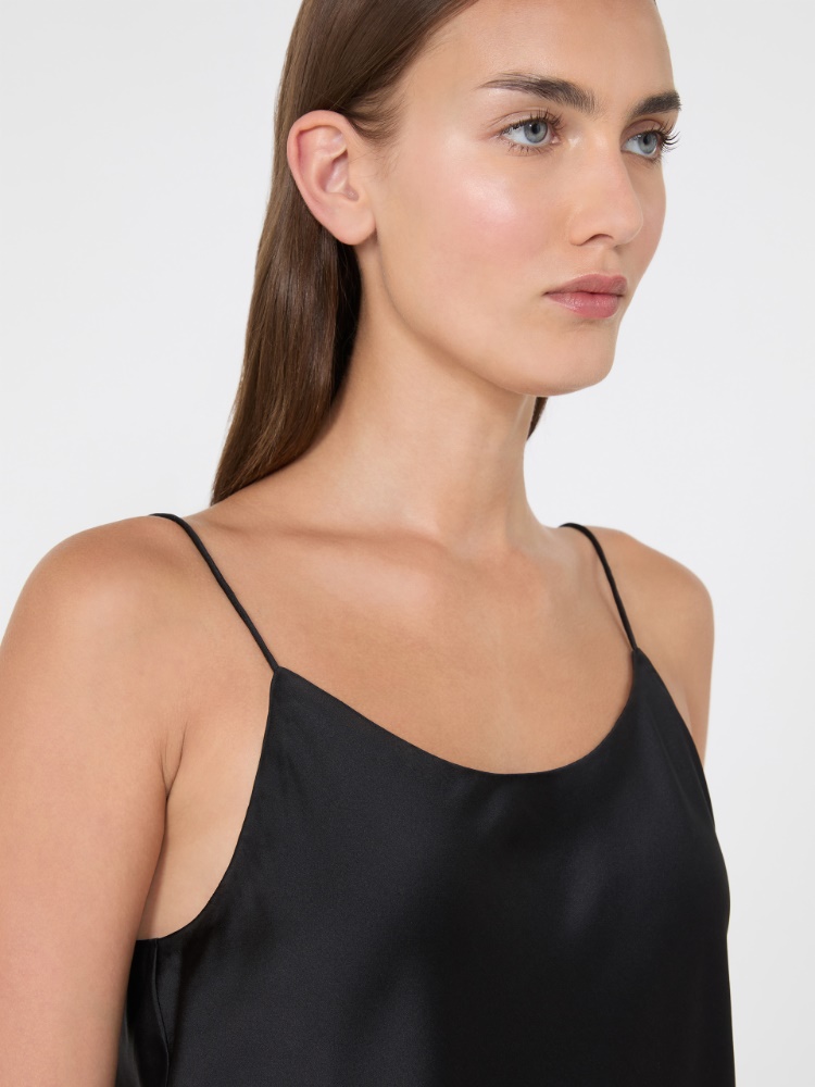 Silk satin top - BLACK - Max Mara - 4