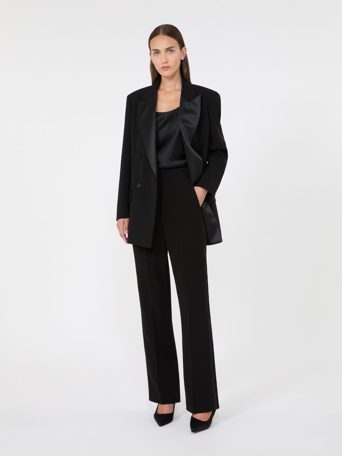 Silk satin top - BLACK - Max Mara