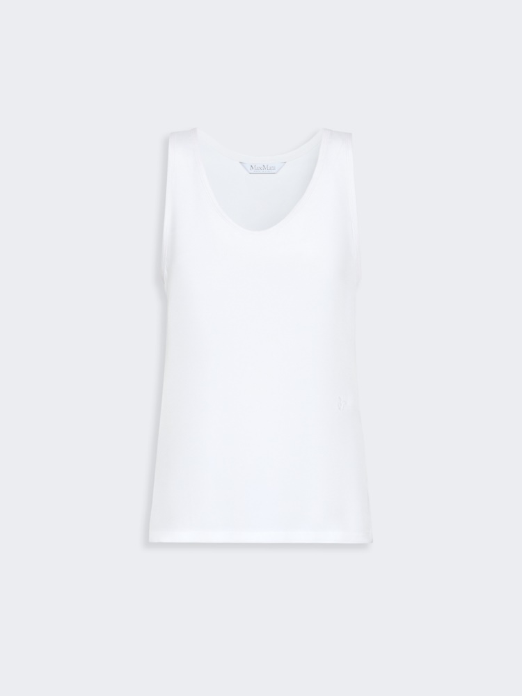 Silk crepe de chine top - WHITE