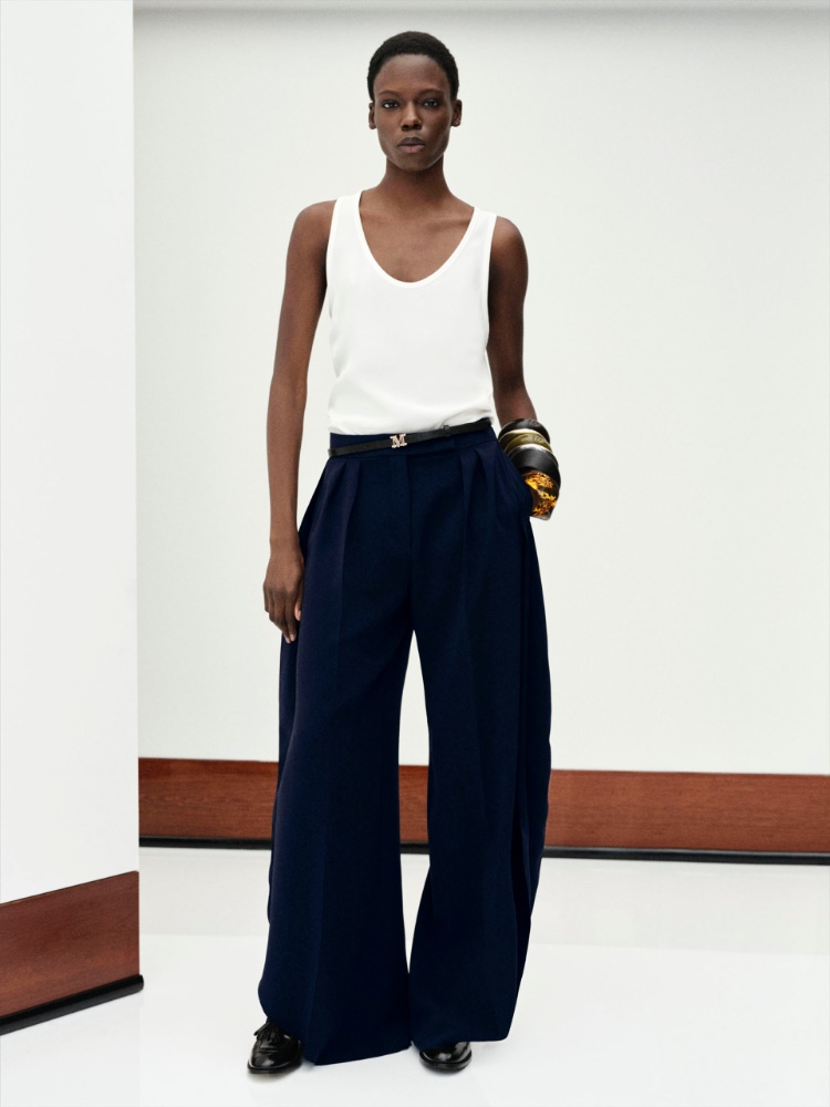 Silk crepe de chine top + WHITE - Max Mara