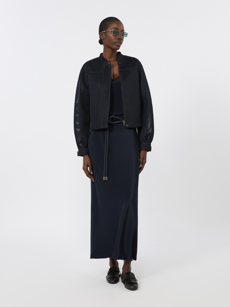 Silk crepe de chine top - ULTRAMARINE