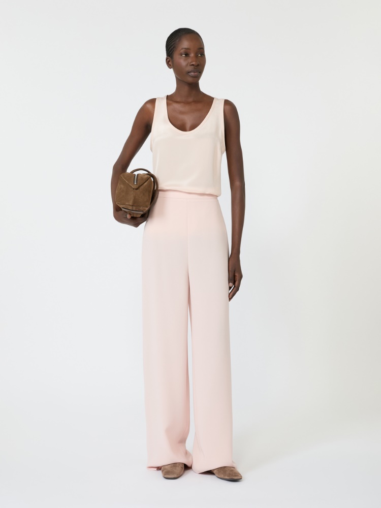 Silk crepe de chine top - PINK - 1