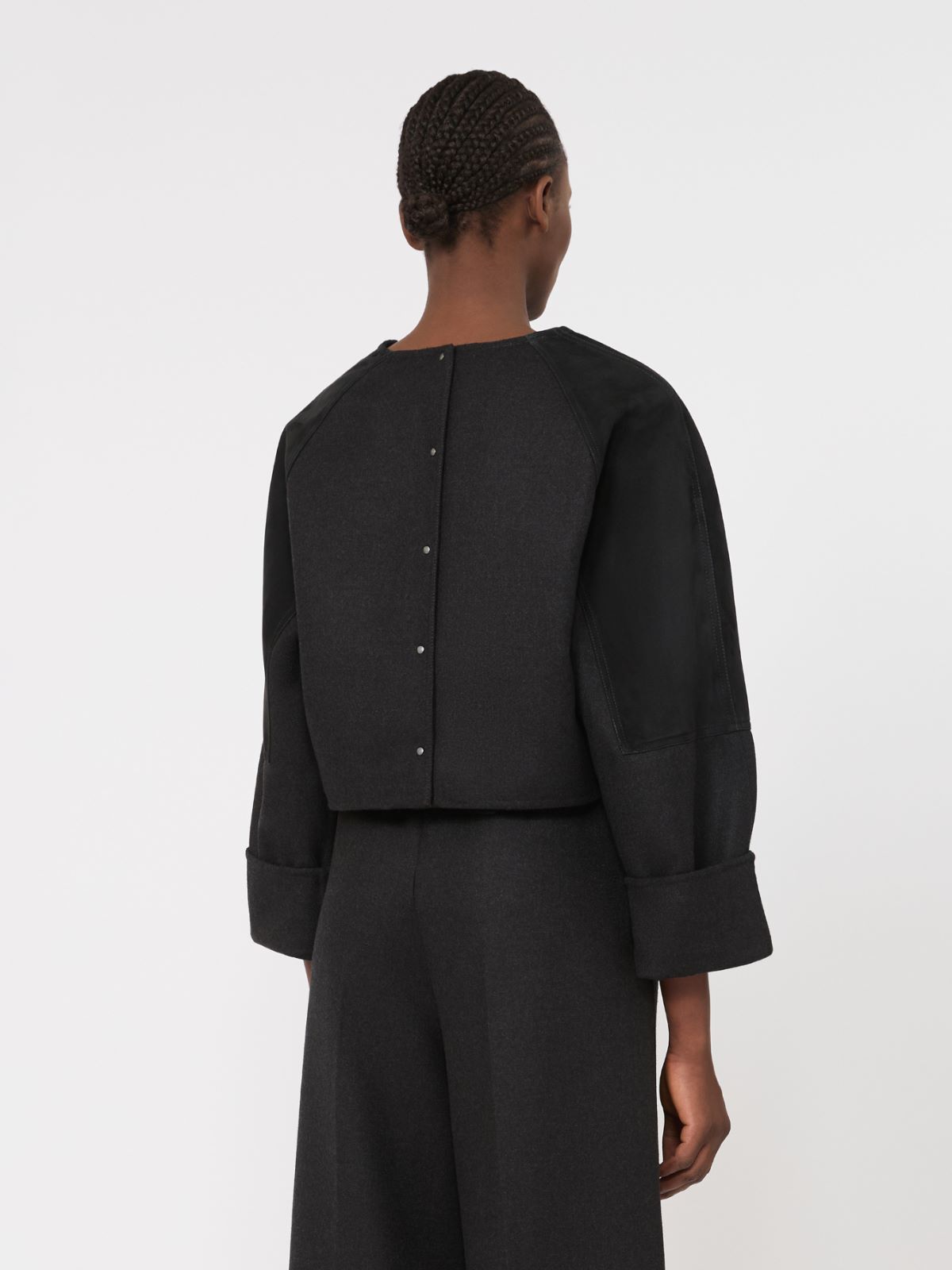 Wool flannel blouse - DARK GREY - Max Mara - 3